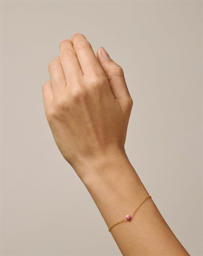 Enamel Copenhagen - Balloon Armbånd - Pink/Guldfarvet